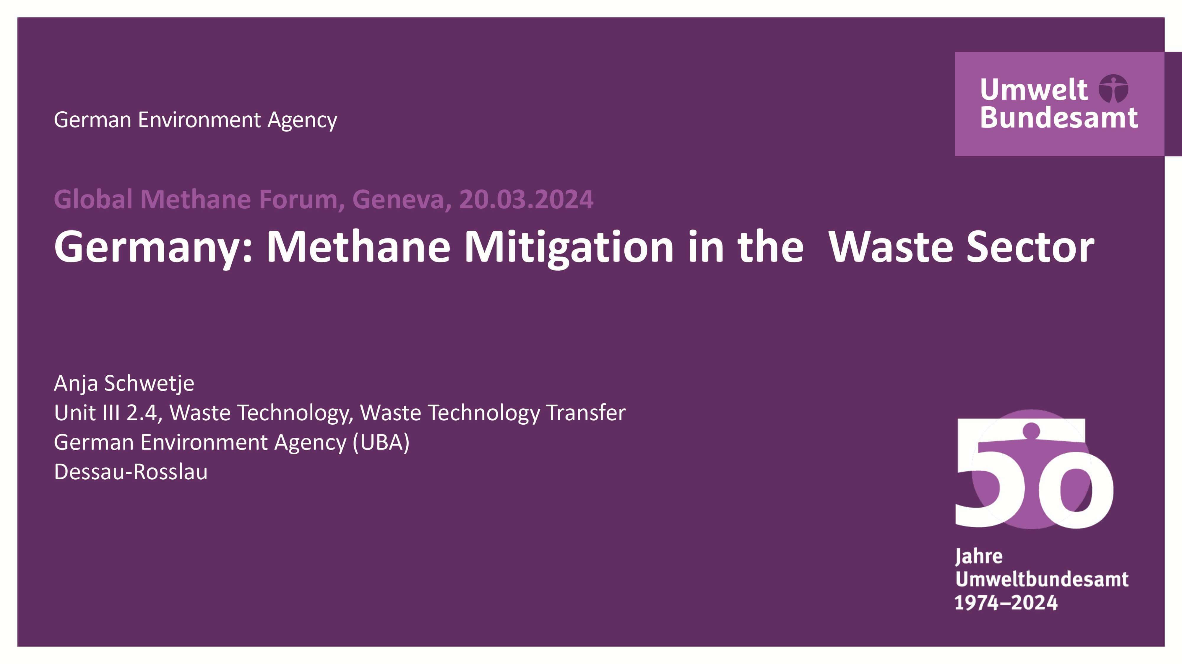 Germany: Methane Mitigation in the Waste Sector